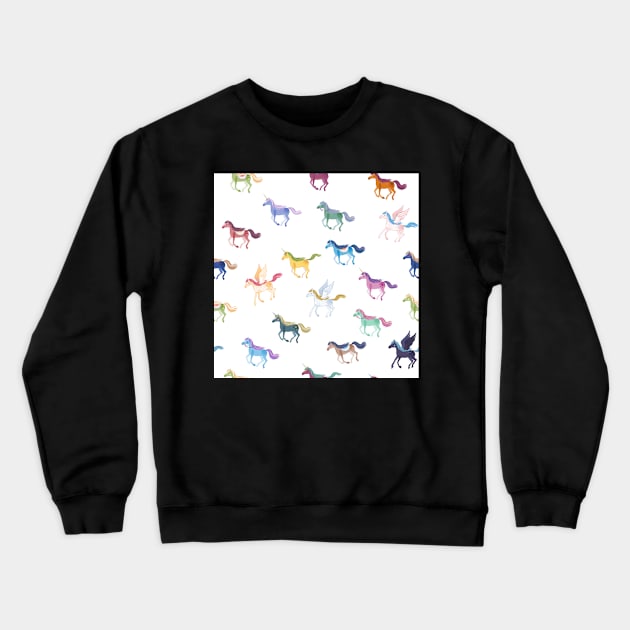 Magic Horses Crewneck Sweatshirt by SumiIllustrator